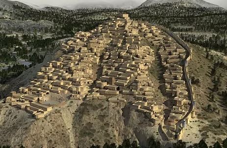 Recreación 3D de La Bastida, en la actual Totana (Murcia). DANI MÉNDEZ REVIVES_El Mundo