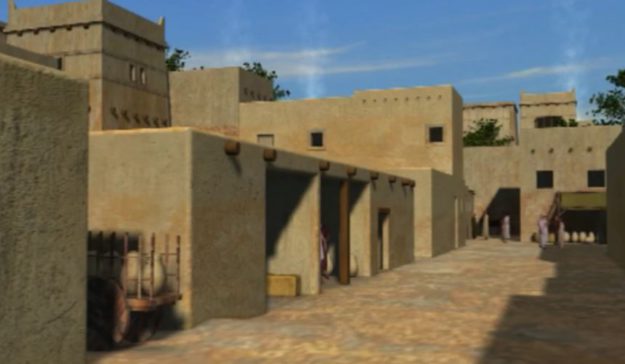 Recreación de una de las calles del asentamiento fenicio del cerro del Villar.MARÍA EUGENIA AUBET (UNIVERSIDAD POMPEU FABRA)